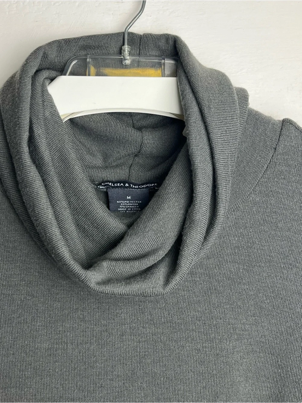 CHELSEA & THEODORE Fringe Cowl Wrap Sweater